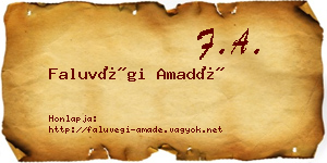 Faluvégi Amadé névjegykártya